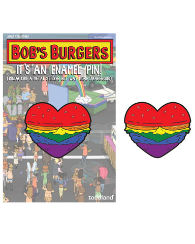 Pride 2020 - Burger Heart enamel pin - Bob's Burgers