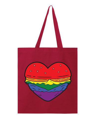 Bob's Burgers - Burger Heart heavy canvas grocery tote