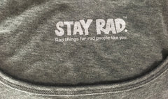classic stay rad logo tank - womens heather gray tank