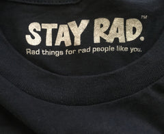 classic stay rad logo shirt - mens navy