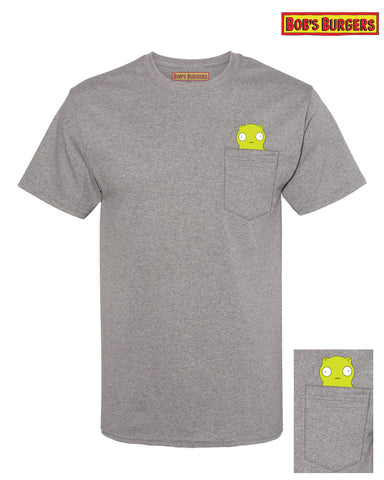 Bobs Burgers - Kuchi Kopin peaking out of pocket Tee