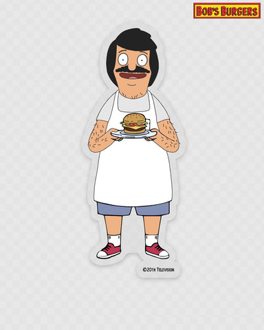 Bob's Burgers lil' bob Clear Die cut sticker