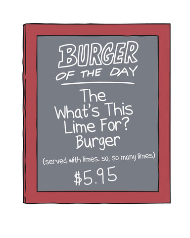 Bob's Burgers What's this Lime For? Burger of the day sticker