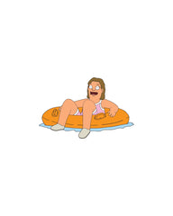 2020 Bob's Burgers Water Park Nat Kinkle enamel pin