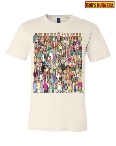 Bob's Burgers Everybody (mostly) Tee - Version 2.0 with racoons! Natural (ships 2/23)