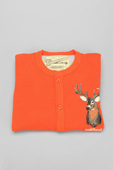 hunter orange with deer union suit