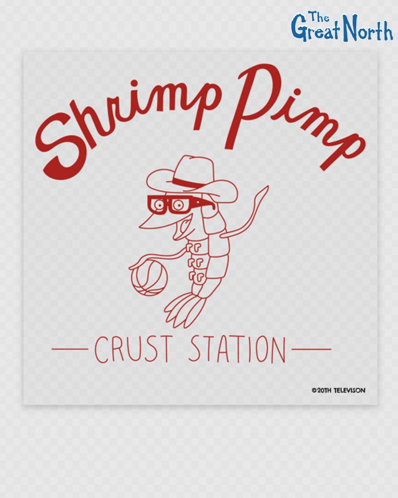 The Great North - Shrimp Clear Die Cut Sticker