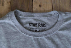 classic stay rad logo shirt - womens navy vneck