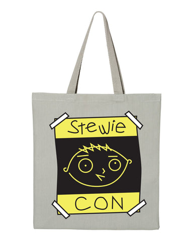 Family Guy Stewie Con logo heavy canvas grocery tote