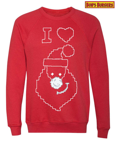 Bobs Burgers - Holiday 2023 Teddy's Sweatshirt - red